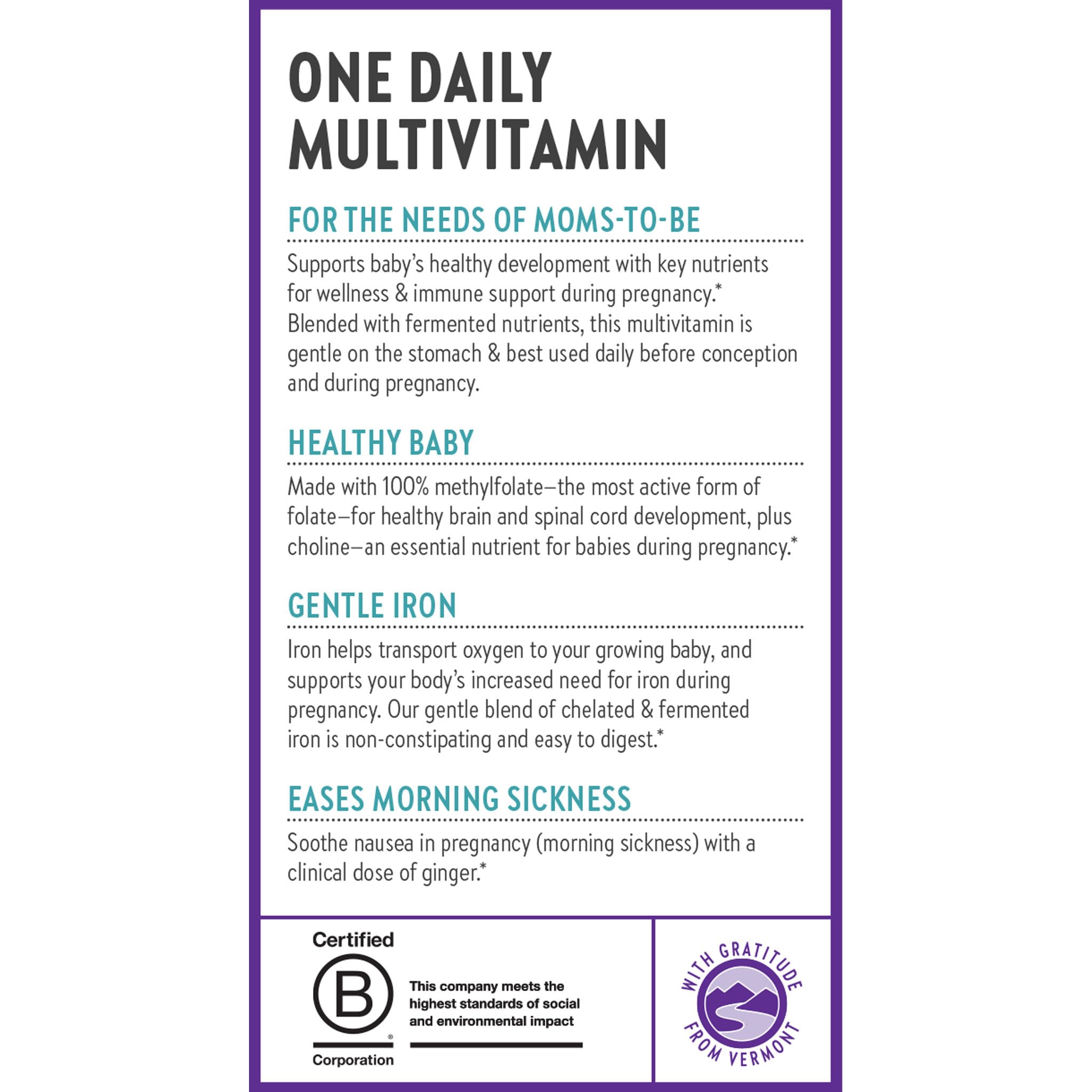 New Chapter One Daily Prenatal Multivitamin, 60 Count — Amazon image 8