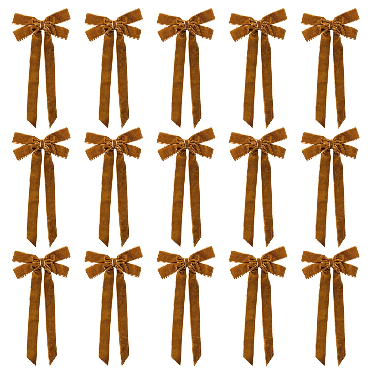 YWLUUOO 15Pieces Large Velvety Fabric Bowknots Elegant Holiday Decors for Mantles Staircase Party Arrangements Large Velvety Bowknots Gift Wrapping Accessories