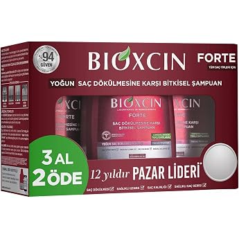 BIOXCIN Forte Shampoo 3 x 300 ml Economy Pack Against Intensive Hair Loss - Effective & Fast - With Bio Complex B11