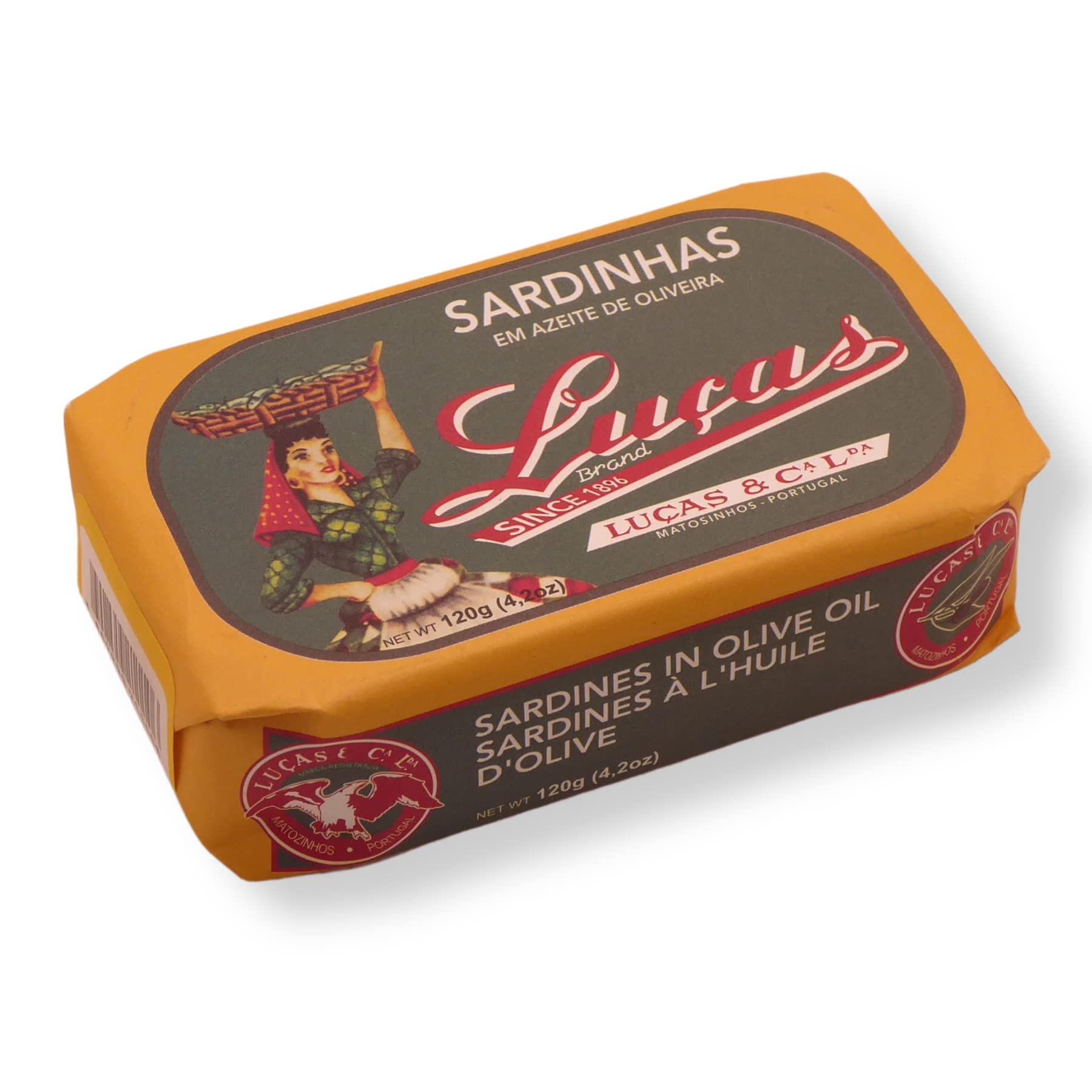 Luças - Sardines en Huile d'Olive / Produit Gourmet du Portugal - 5 x 120 gr Pack