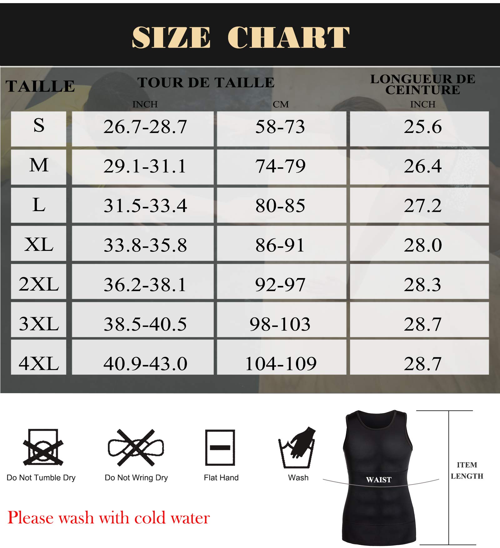 Junlan Gaine Amincissante Ventre Plat Homme Debardeur Gainant Invisible Shirt Abdo Minceur
