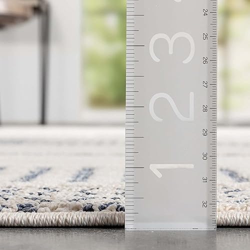 Miniatura 8 de Well Woven Harlow Briar - Alfombra de pasillo abstracta geométrica contemporánea azul claro de 2 pies 3 pulgadas x 7 pies 3 pulgadas