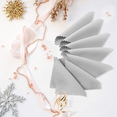 Miniatura 5 de 200 piezas de paño de limpieza de joyería paños de pulido de doble cara paños de limpieza para gafas de oro plata y platino monedas de reloj 236 x