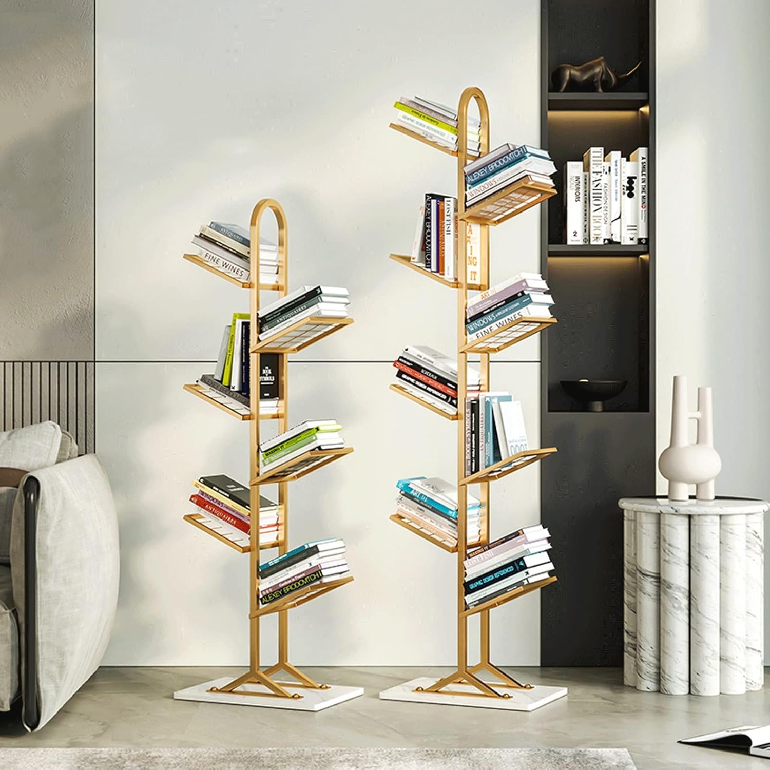 Newspaper Display Rack Nordic Flooring Creative Wall Student Bedroom zine Rack Storage Rack k Rack Floor-Standing zine Rack
