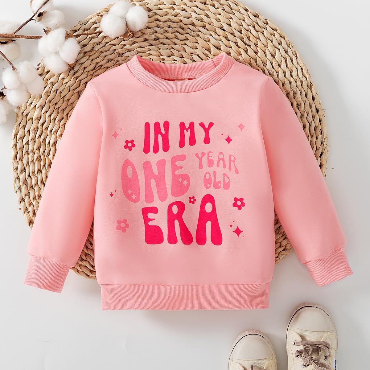 Toddler Baby Girl First Birthday Outfit In My One Year Old Era Sweatshirt Tops Little Princess 1st Birthday Clothes - Image 2
