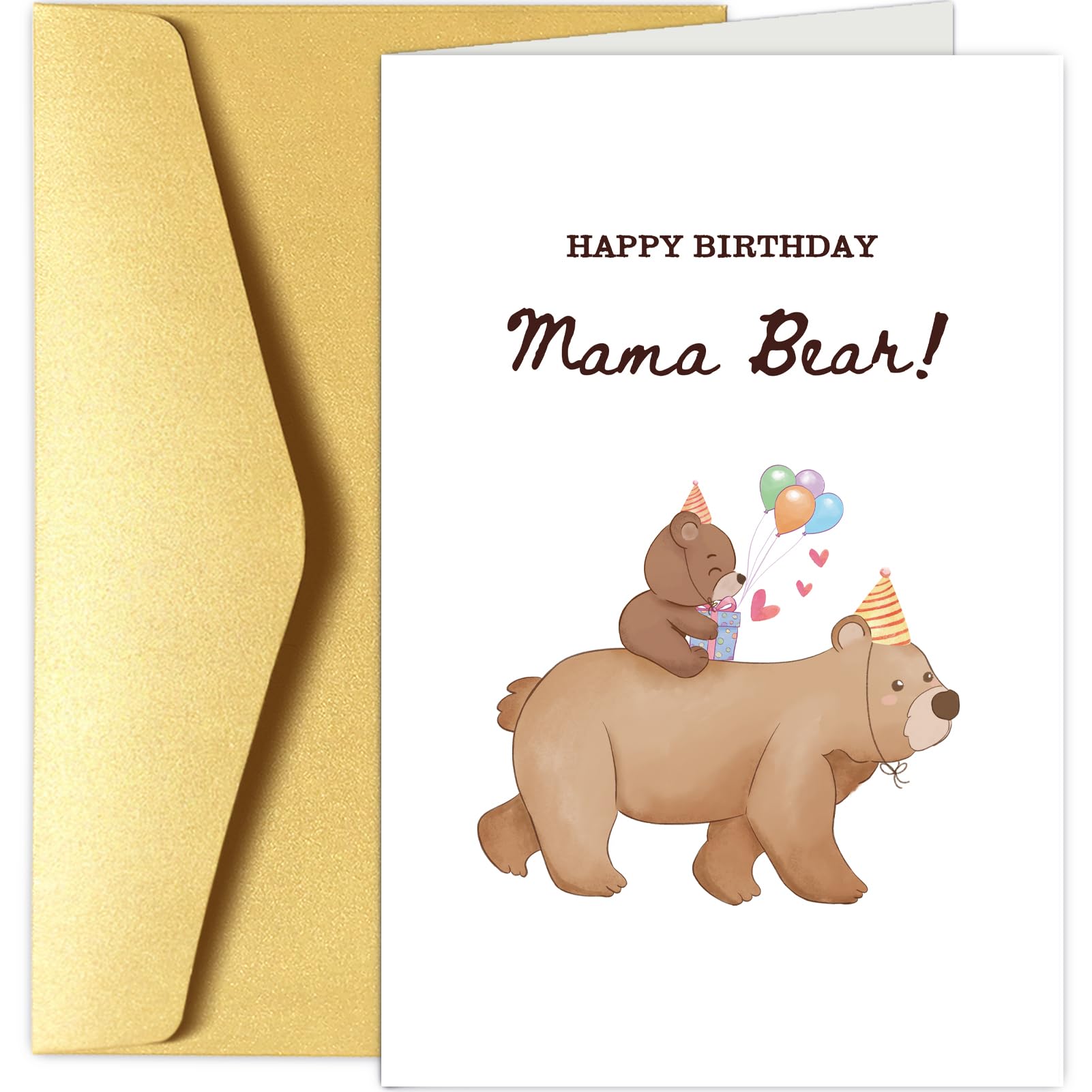Old English Co. Happy Birthday Card For Mum Or Dad From Three Young Children - Cute Bear Cub Card 'From Your Little Bear Cubs' - Blank Inside Envelope