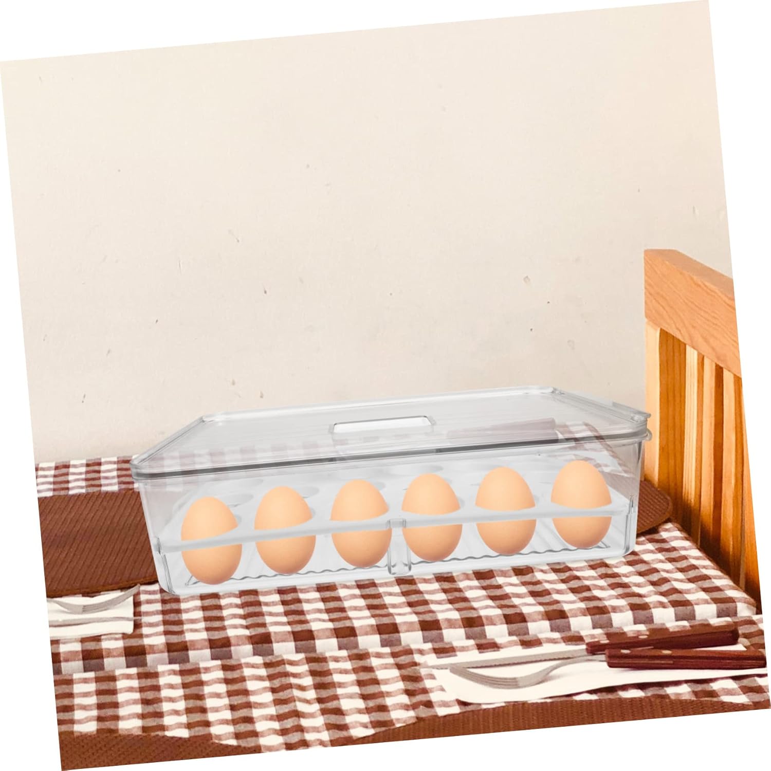 DOITOOL Refrigerator Holder Dumpling Storage Box Stackable Pet Preservation Container Fresh-keeping Button -collision Design for Organizing Eggs Dumplings