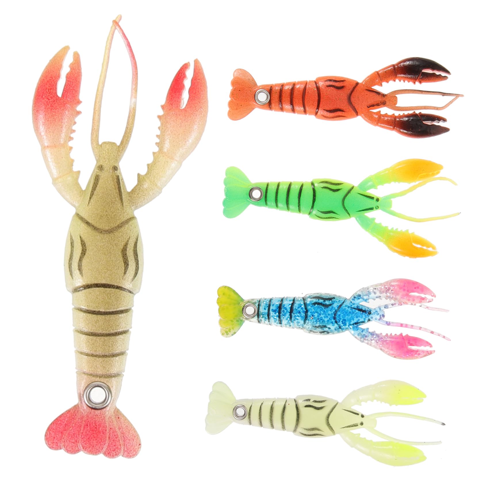 VANZACK 25pièces Appâts De Résistants à Leurres Immitation De Crevettes pour Eau Douce Et Accessoires Réutilisables