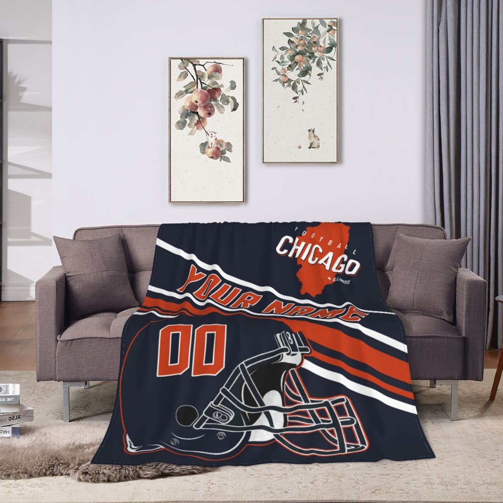 Amazon.com: Wream Custom Football City Blanket Gifts for Men Personalized  Fans Add Name and Number Throw Blankets, 40'' x 50'', 50'' x 60'',  Optional【40x50】【50x60】【 60x80】inch : Sports u0026 Outdoors