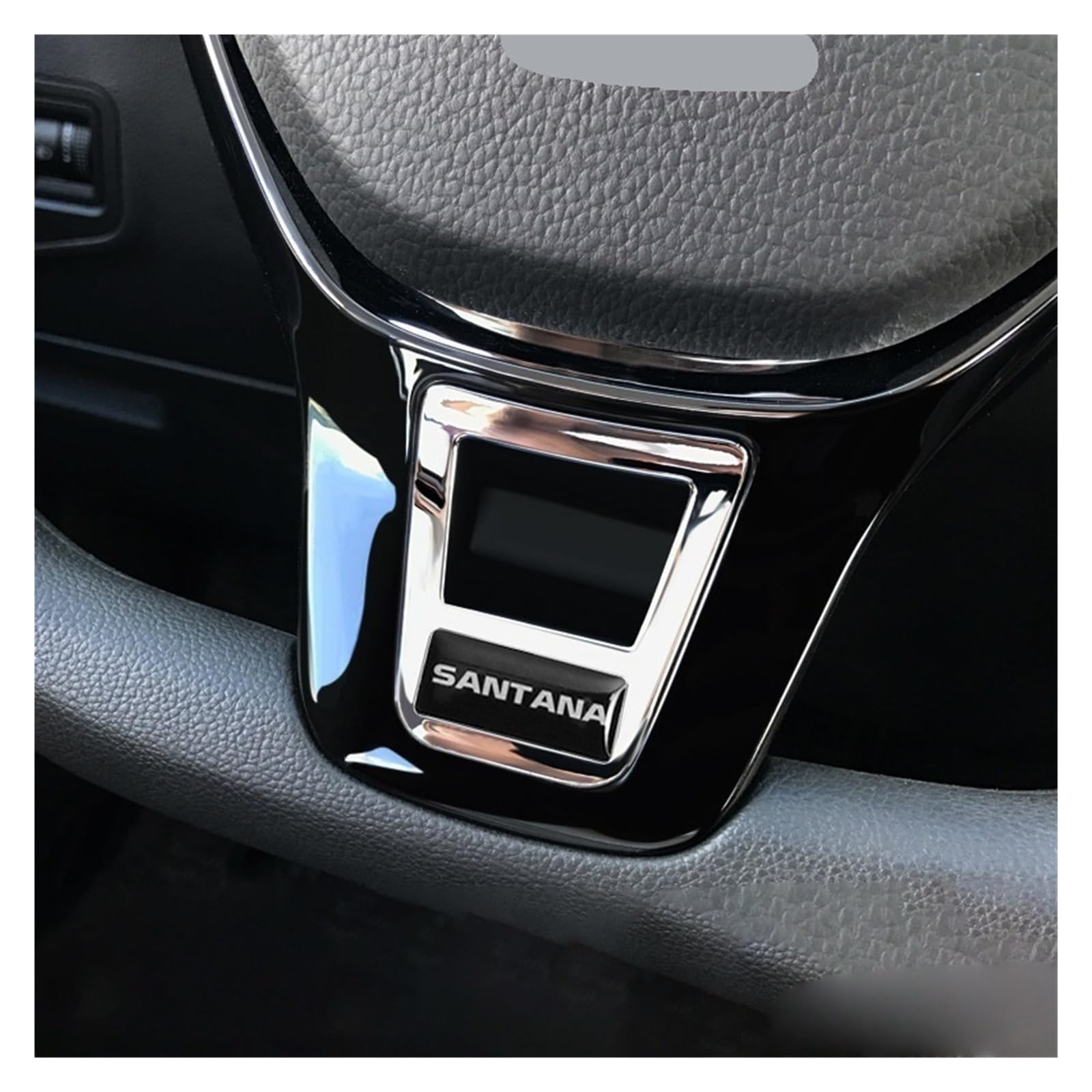 KUWAYO for Volkswagen Polo GTI Golf Passat Jetta Santana Scirocco Tiguan Artcon CC Rline R Logo Car Steering Wheel Sticker Accessories(Santana)