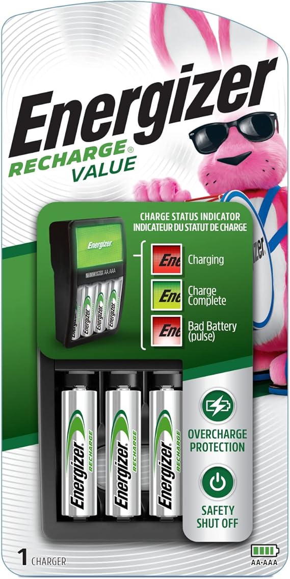 Energizer Rechargeable AA and AAA Battery Charger with 4 Rechargeable