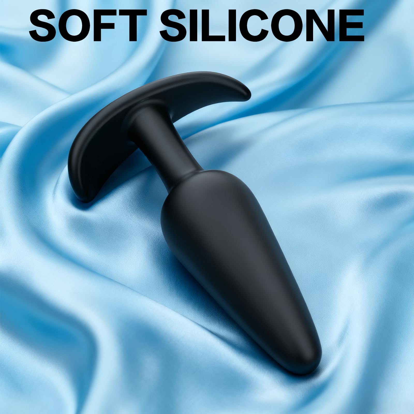 URZZAN 4PCS Silicone Anal Butt Plug Set, Beginner to Advanced, Trainer Kit with Flared Base for Women, Men Comfortable Long-Term Wear, Premium Training Sets, Sex Toys for Couples