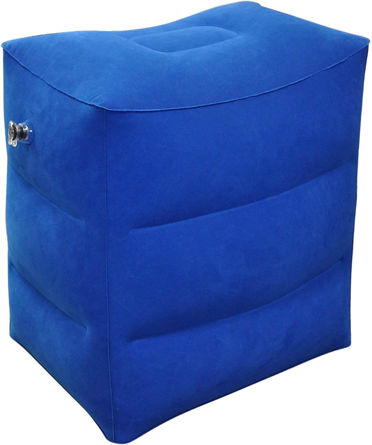 HAOBAIMEI Inflatable Travel/Airplane Pillow for Leg/Foot Rest, Air Cushion for kids to Lay Down or Sleep on Long Flights,Footrest Suitable for planes, Cars, Buses, Trains, Office, Home, Camping (Blue)