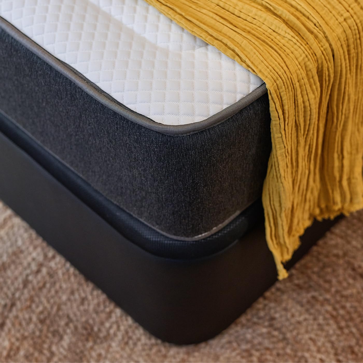 MAXCOLCHON Colchón Viscoelástico Confort Plus de Alta Firmeza y 27cm para Alineación Espinal y Descanso Transpirable Antiácaros 150x190 cm