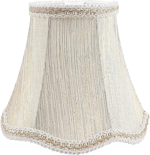 FERCAISH Pantalla moderna de estilo europeo, pantalla de tela de estilo real, pantalla de lino, pantalla de lámpara para sala de estar, cocina y