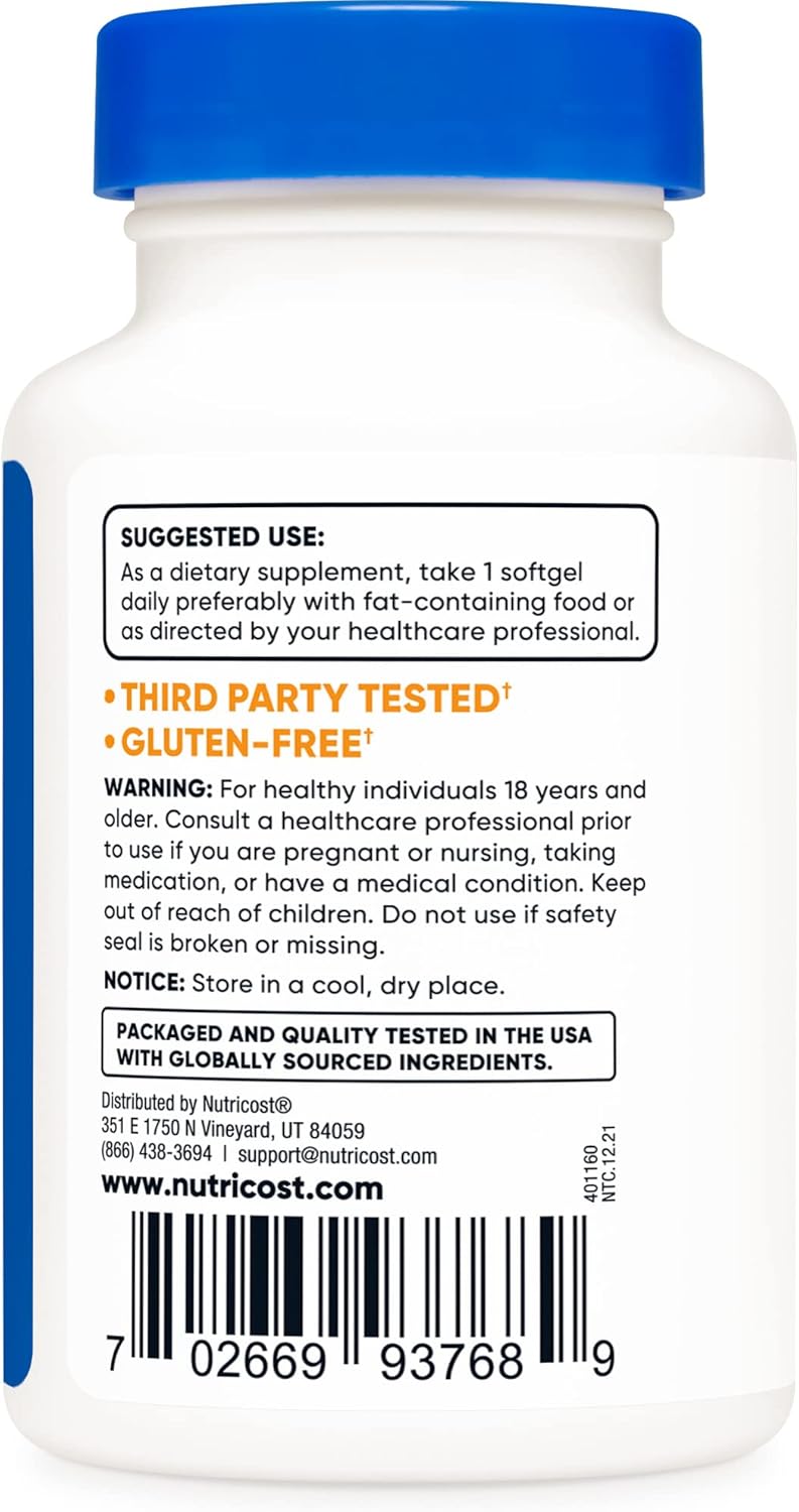 Nutricost Astaxanthin 12mg, 30 Softgels - Non-GMO and Gluten Free : Health & Household