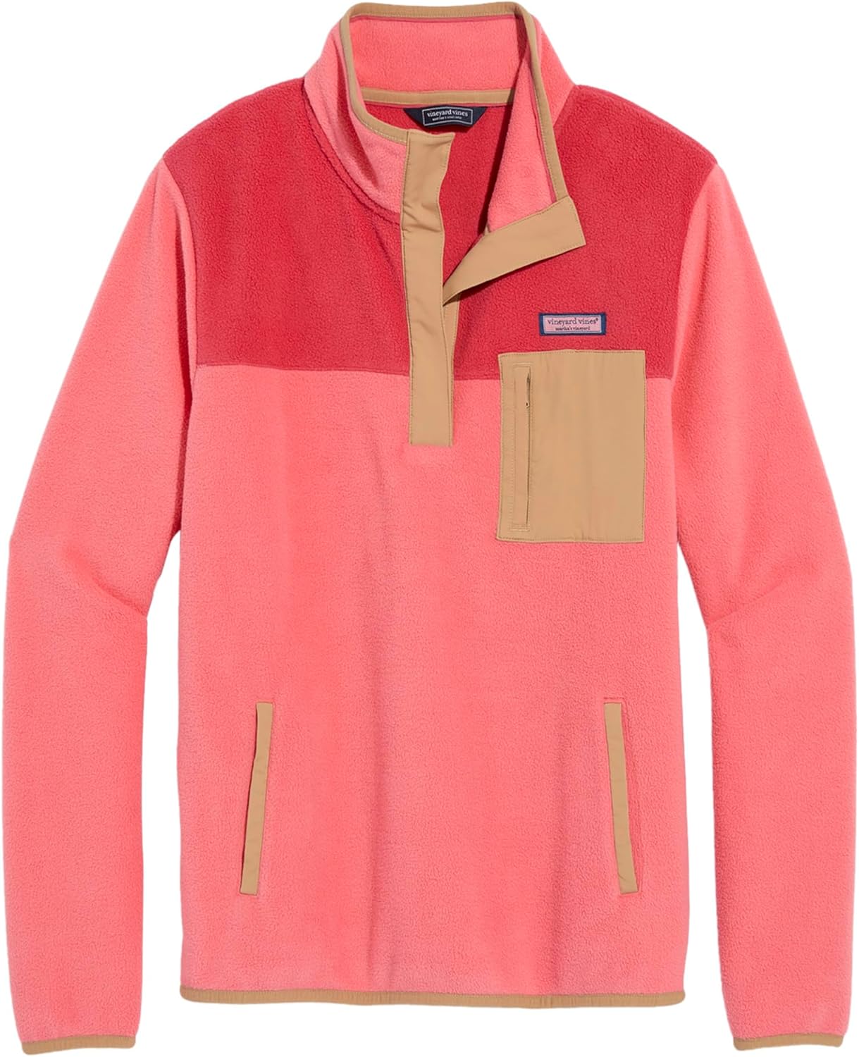 vineyard vines Fleece 1/4 Zip Just Peachy SM at Amazon Women’s Clothing