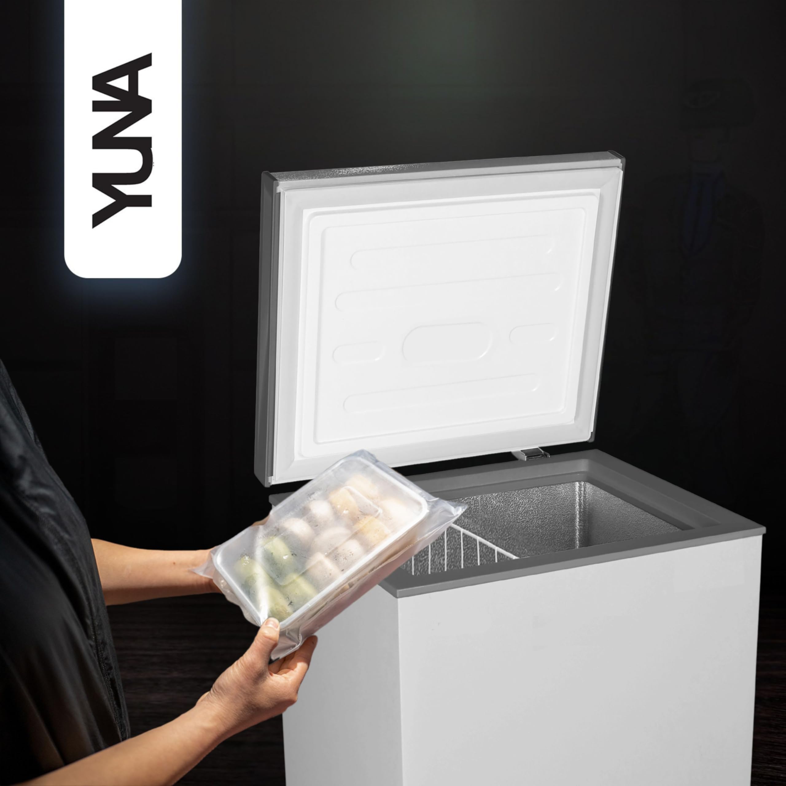 YUNA FROSTER 100 D silber 99 Liter Gefriertruhe Truhe Gefrierfach Gefrierschrank Schrank