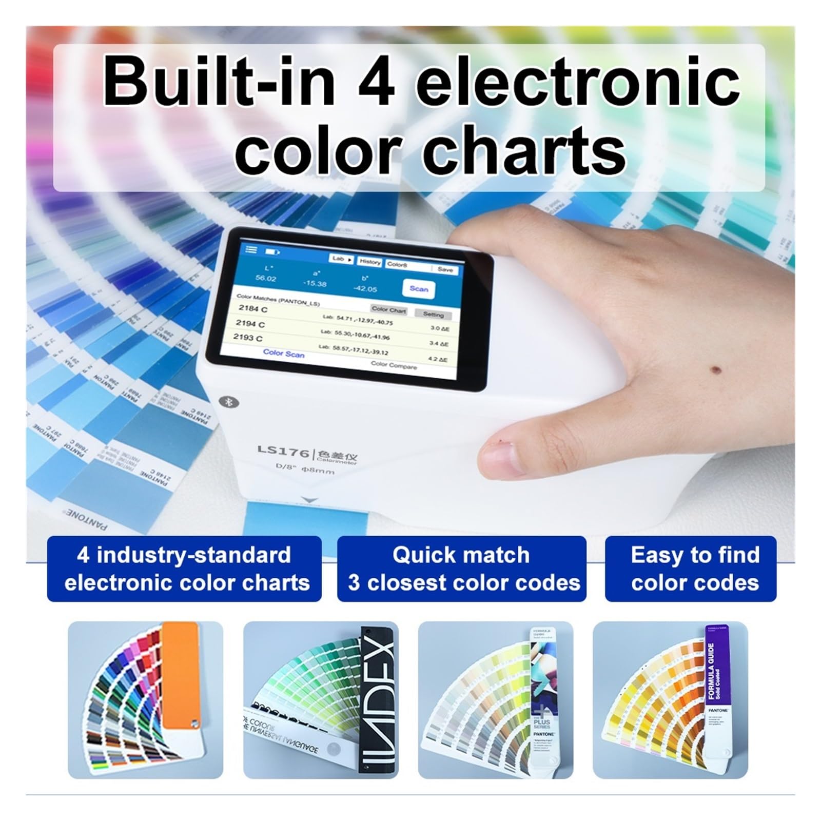 Espectrofotómetro, Colorímetro Espectrofotómetro De Pintura Para Coche LS176 D/8, Portátil, Digital