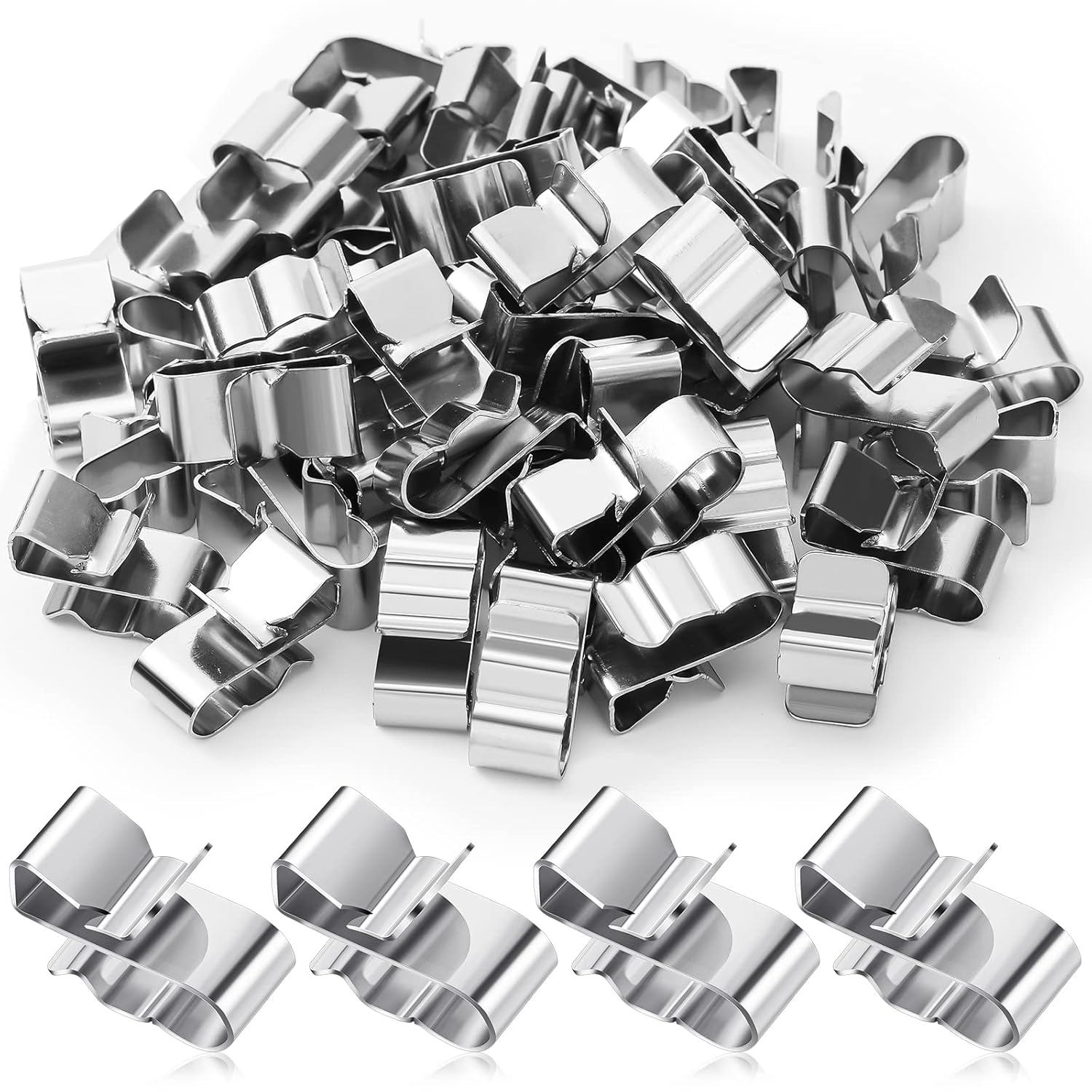 50 Pcs Trailer Frame Wire Clips Stainless Steel Clips Metal