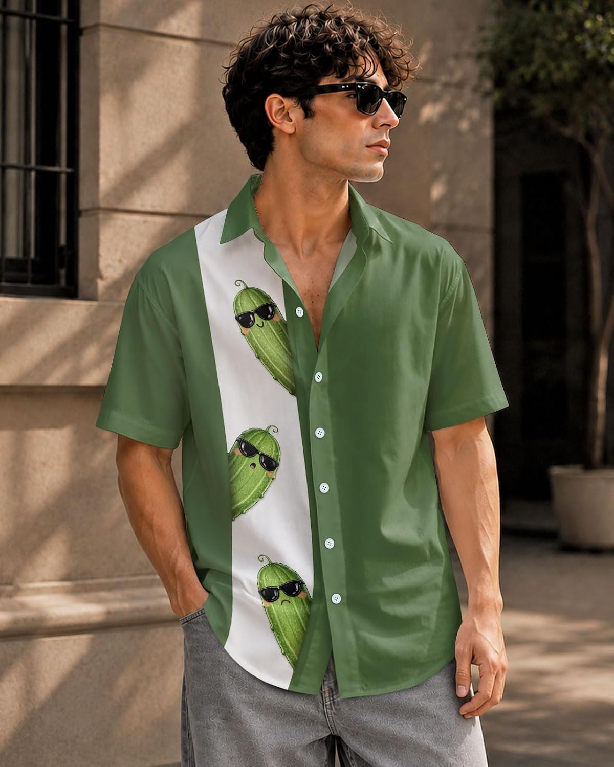 99TIMORO Funny Movie Mens Hawaiian Shirts Button Down Short Sleeve image 2