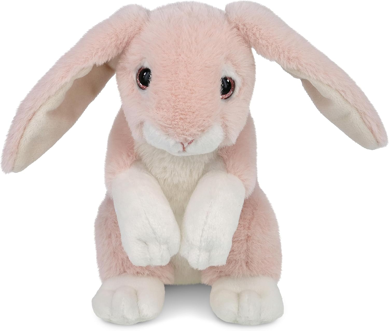 DolliBu Baby Pink Rabbit Stuffed Animal - Super Soft Stuffed Animals for Girls and Boys, Adorable Stuffed Farm Creatures for Kids and Cute Wild Animals Cuddle Stuffed Animals for Adults - 8 Inches