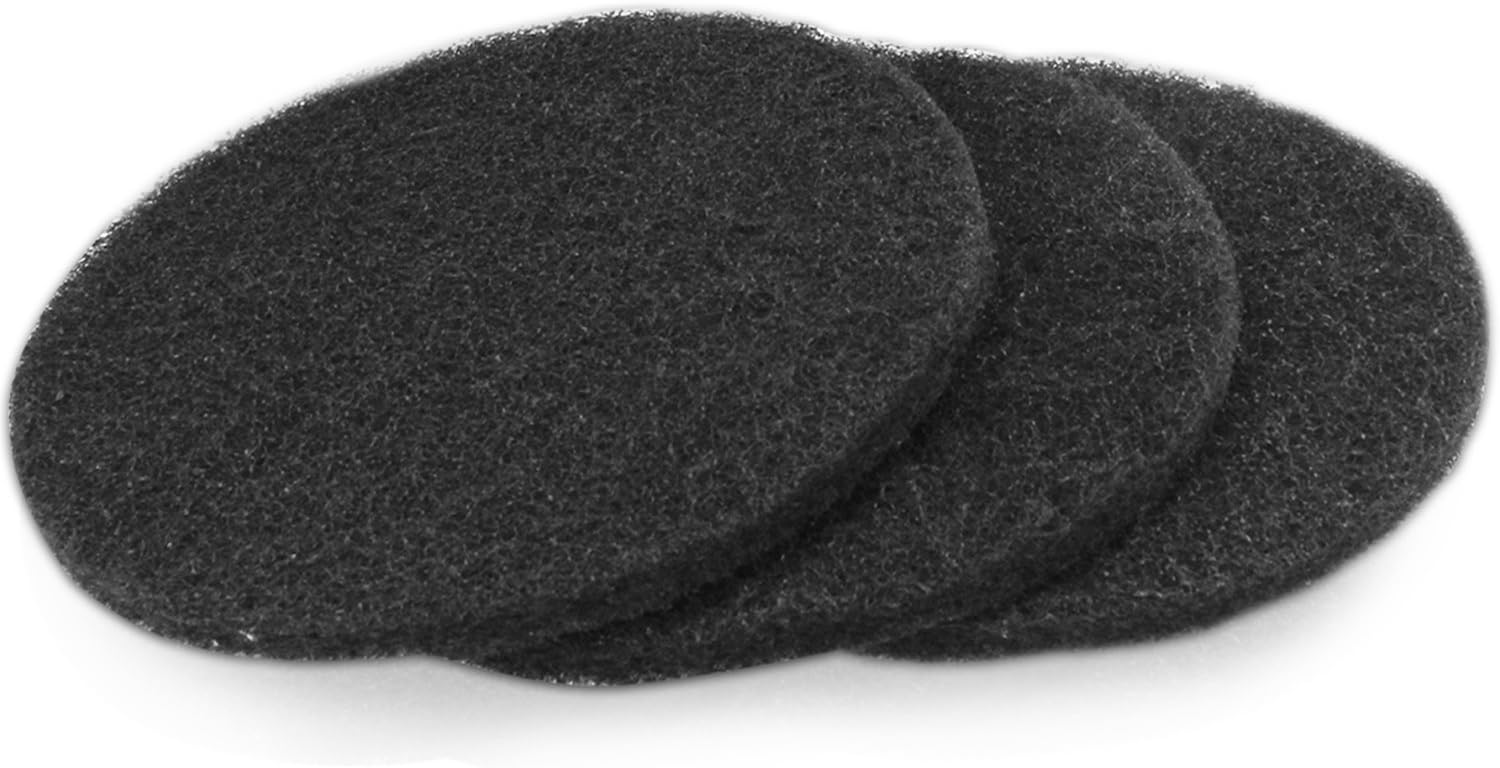 LINKYO Activated Carbon Compost Bin Filter Refill Pack - Set of 3 Odor Absorbing Charcoal Filters (7.25" diameter)