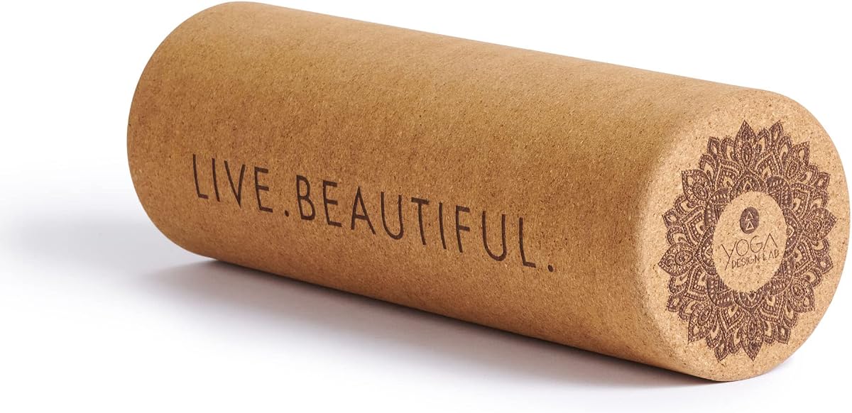 Yoga Design LAB | The Cork Roller | Release Tight Muscles, Improve Circulation, Decrease Soreness, Massages Tissue | Ideal for All Areas of the Body arms, Legs, Back | Travel Friendly (Mandala Tonal)