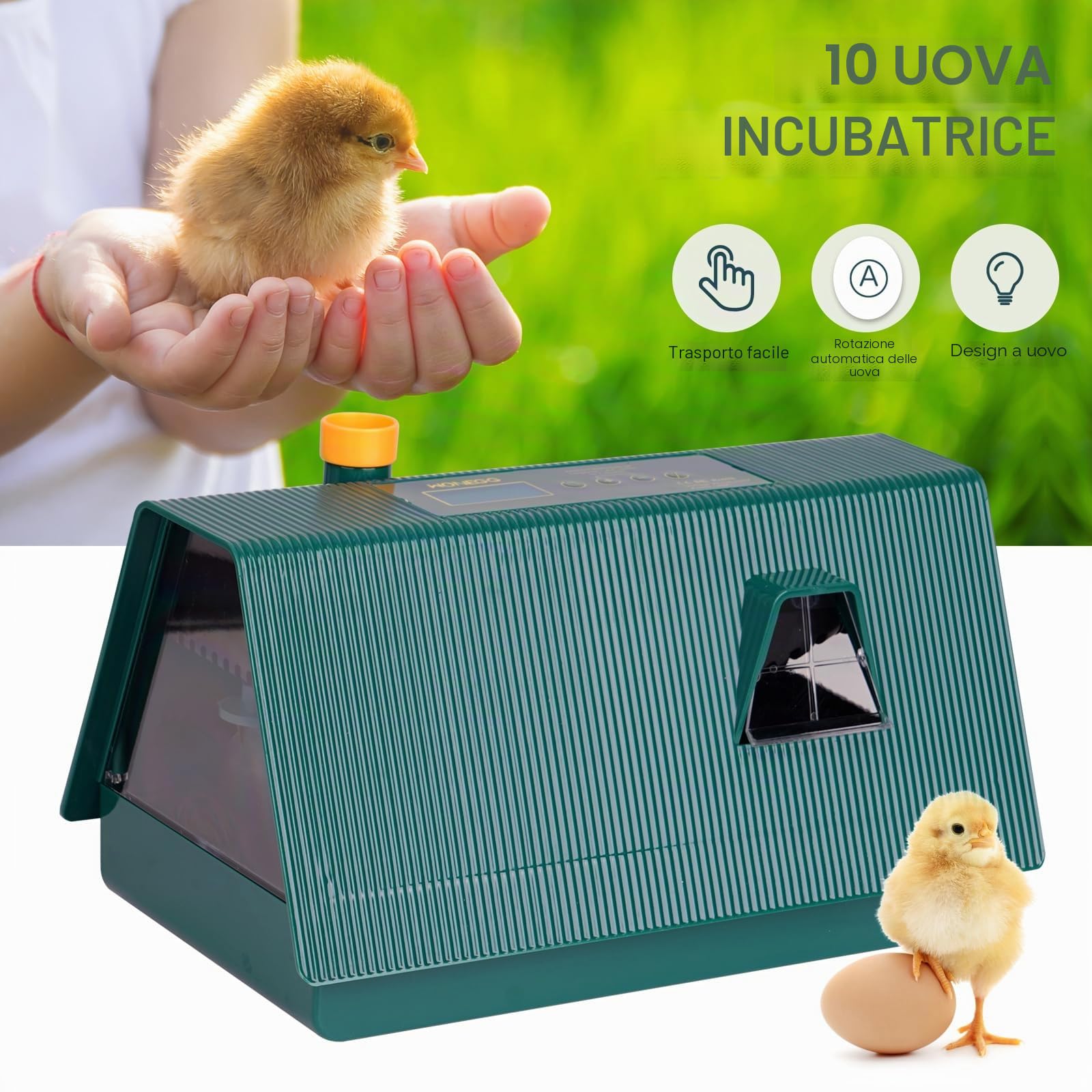 10-20 uova incubatore, incubatori per uova da cova, paletta automatica con regolazione della temperatura Uova-mandler incubatori intelligenti di pollo per pollame schiudere pollo quaglia