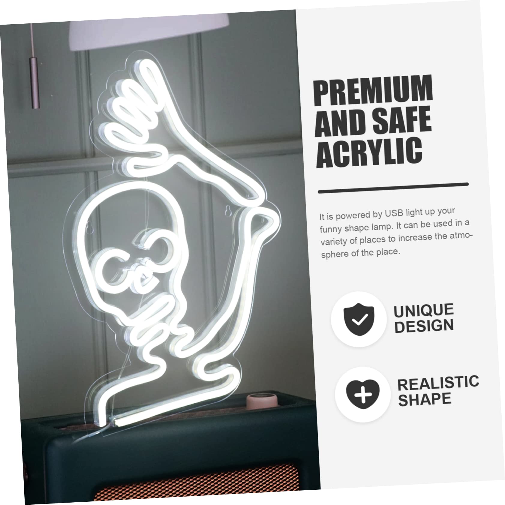 Ciieeo Letrero de Neón Halloween en Acrílico Blanco USB para Suelo y Césped