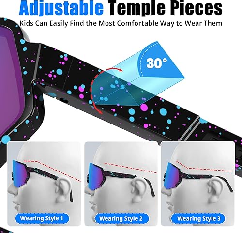 Miniatura 4 de X-TIGER Gafas de sol de béisbol juveniles UV400 para niños y niñas de 8 a 12 años, para sóftbol, ciclismo, deportes