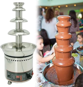 Stainless steel chocolate fountain machine, electric chocolate fondue fountain machine, for chocolate candy butter cheese 4tiers