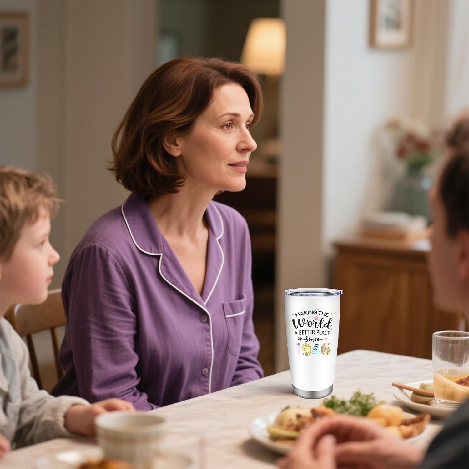 80th Birthday Gifts for Women Tumbler 20OZ 1PC, 80 Year Old Birthday Gift Decorations, 80-Year-Old Present for Woman, Happy Eighty Years Old Party Decor Ideas for Her Female Mom Sister Grandma - Image 4