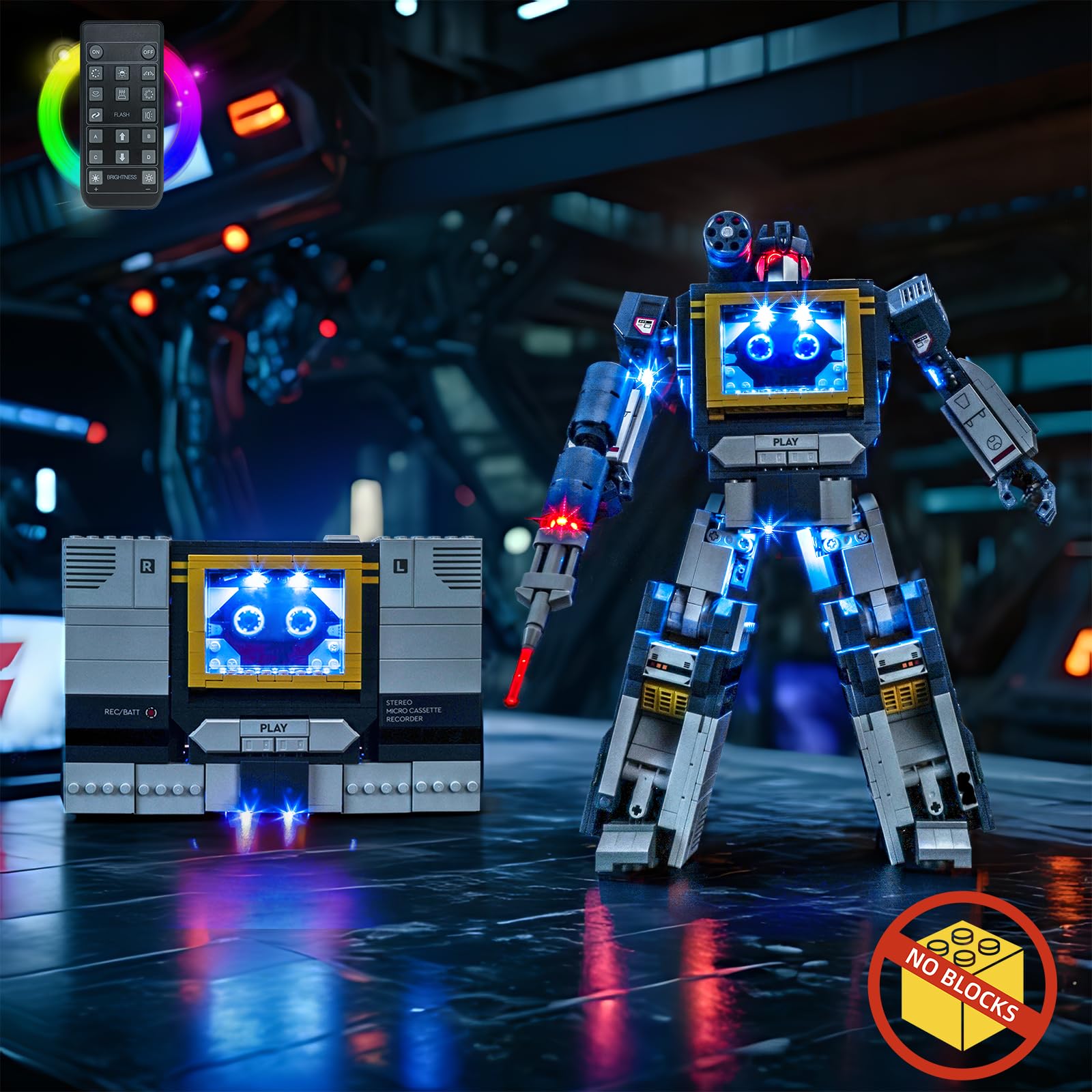 Remote Control Led Light Set Compatible with Lego T'ransformers: Soundwave 10358 (No Model) - Image 4