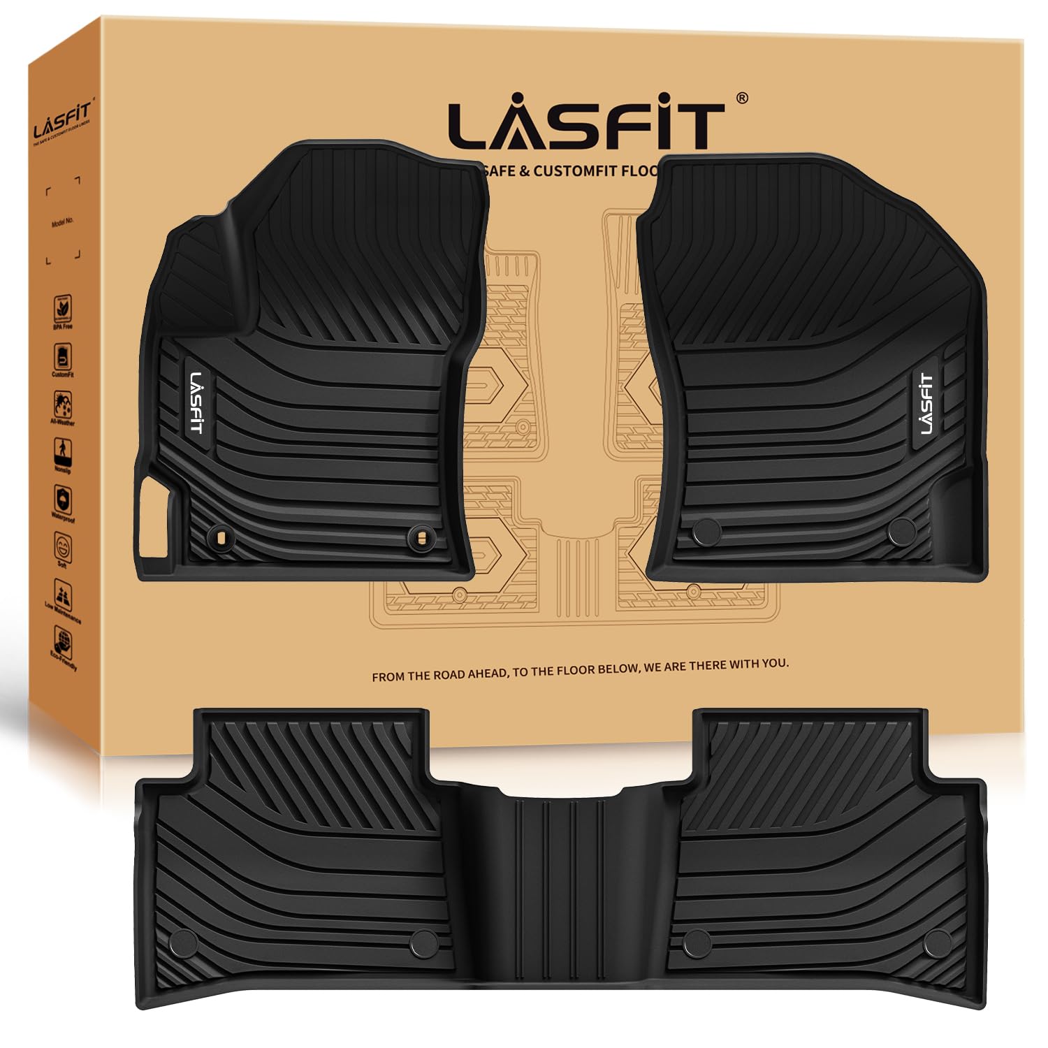LASFIT 3D Precision-Trimmed Floor Mats LL-TY27