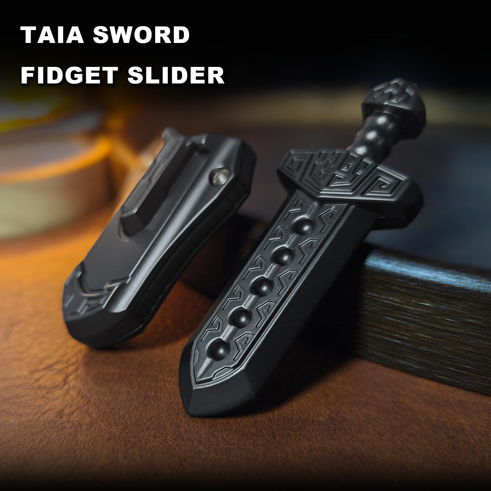 Amazon | HIDEDC タイアソードフィジェットトイ、メタルソードフィ