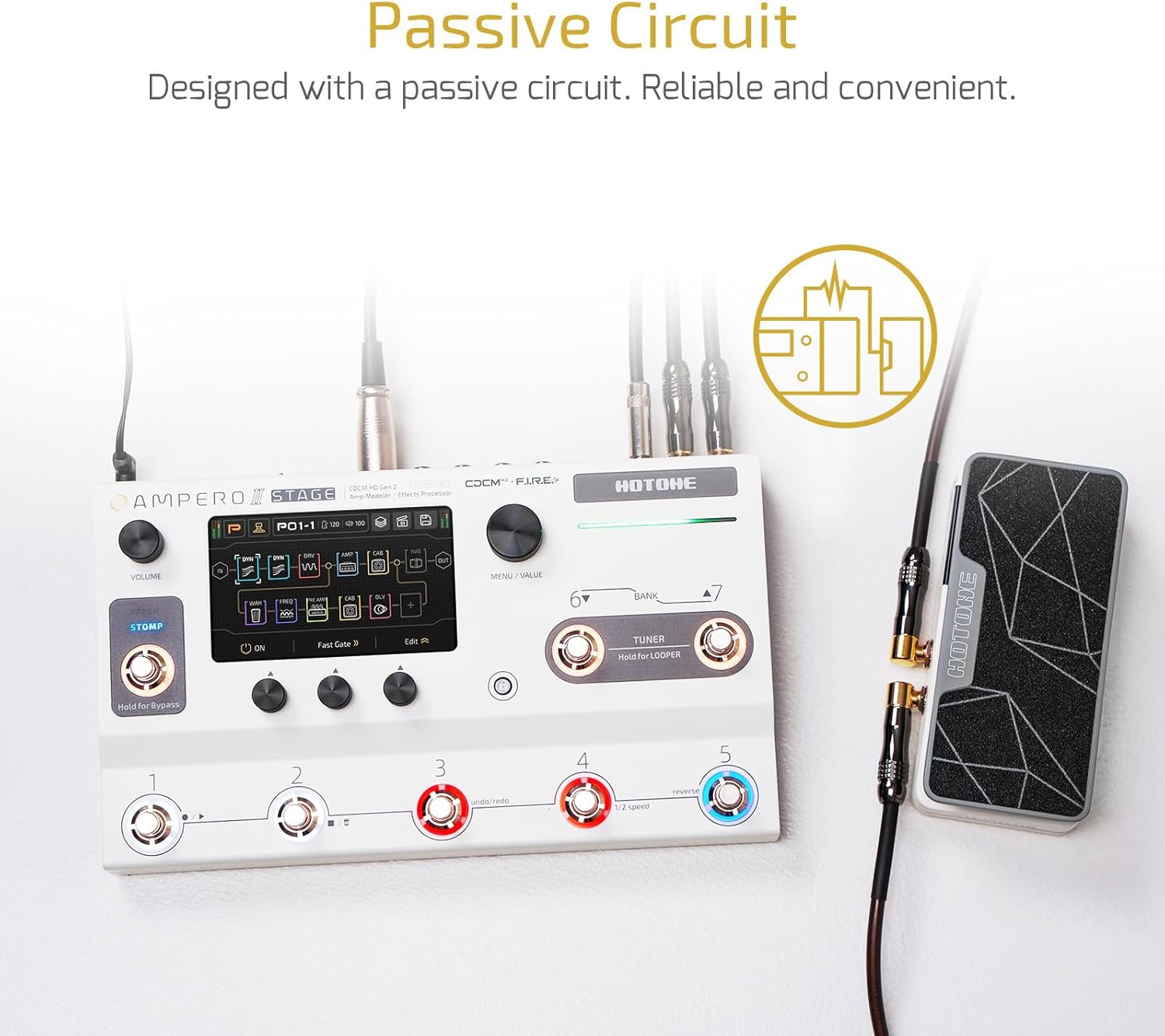 Hotone Ampero II Press Passive Expression and Switching Pedal