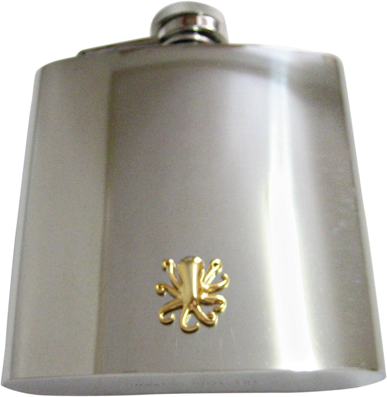 Kiola Designs Gold Toned Octopus 6 Oz. Stainless Steel Flask