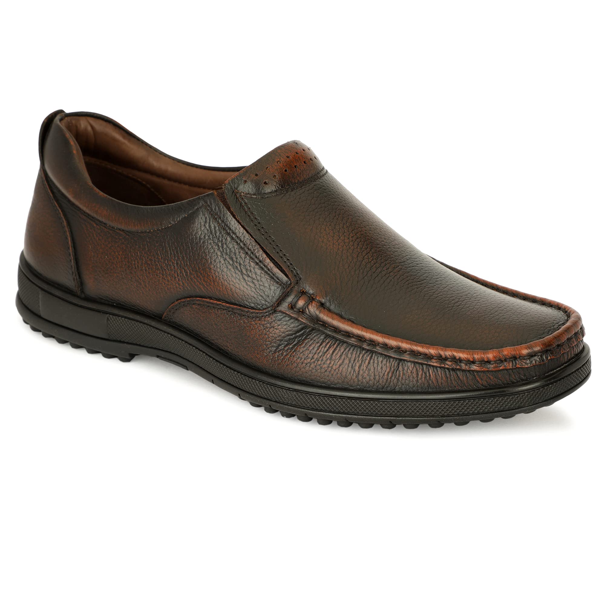 VARITO Mens Brown Brsh Off New Series NDM Leather Slip on Formal Shoe 9 UK (B096QT284N) Amazon Price History, Amazon Price Tracker