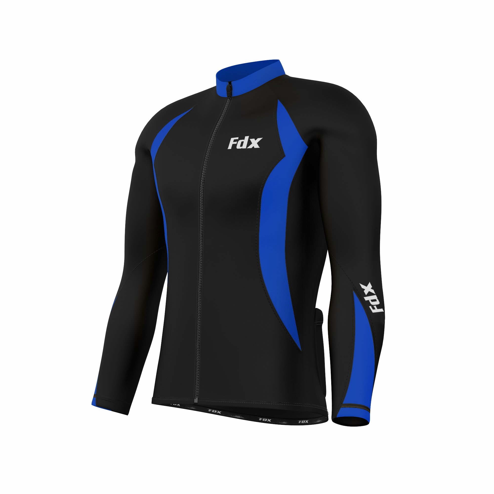 FDX Mens Cycling Jersey, Windproof Warm Winter Cycle Tops, Long Sleeves Water-Resistant Lightweight Thermal Bike Jacket, Windproof Bicycle Shirt for Riding, and Running
