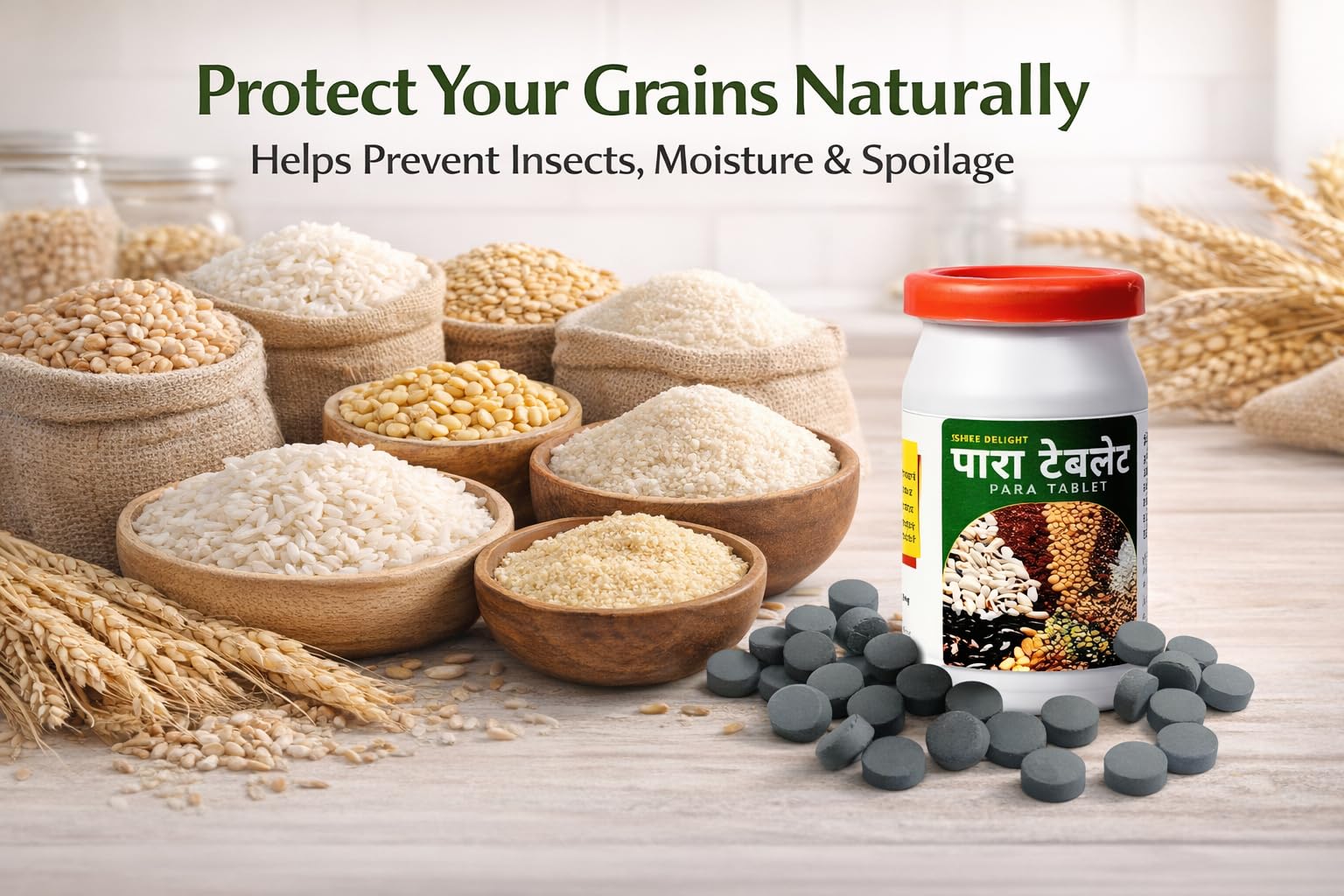 Preserve Your Rice, Grains, Pulses, Rava, Besan, Maida Naturally With Parad (Para/Mercury) Tablets - (50 Gram Bottle) (Pack Of 3) — Amazon image 7