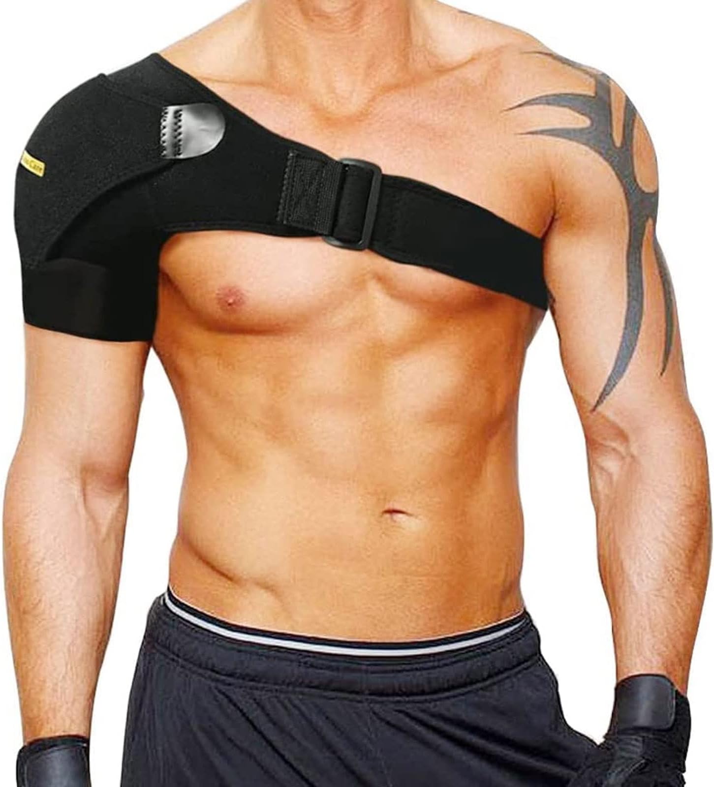 Shoulder Stability Brace with Pressure Pad Light and Breathable Neoprene Shoulder Support for Rotator Cuff, Dislocated AC Joint, Labrum Tear, Shoulder Pain, Shoulder Compression Sleeve