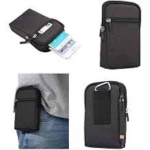 Universal Multi-functional Vertical Stripes Pouch Bag Case Zipper Closing Carabiner for = > Nokia Lumia 1520 Nokia Beastie