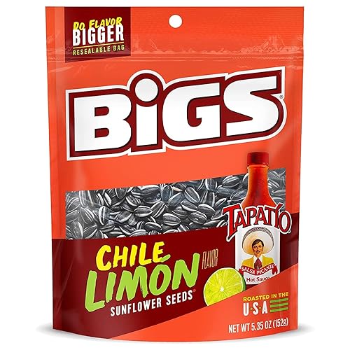 Miniatura 2 de D'Elite Box Paquete de 2 semillas de girasol combo BIGS Chile Limon bolsas de 5.35 onzas, aptas para dieta cetogénica, el paquete de 2 viene con un