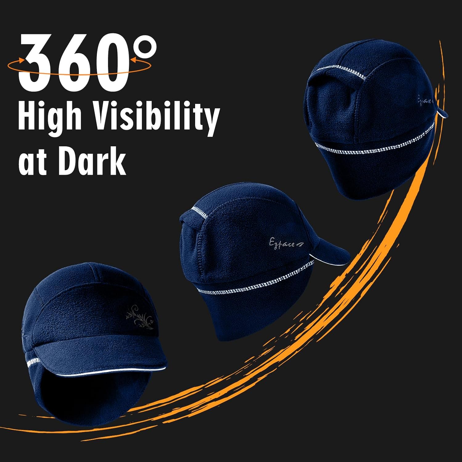 EZPACE Fleece Ponytail Hat for Women with 3M Thinsulate Ear Warmer Running Gear Winter Cold Weather - Image 4