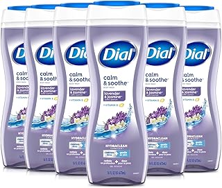 Dial Body Wash, Calm & Soothe Lavender & Jasmine Scent, 16 fl oz, Pack of 6