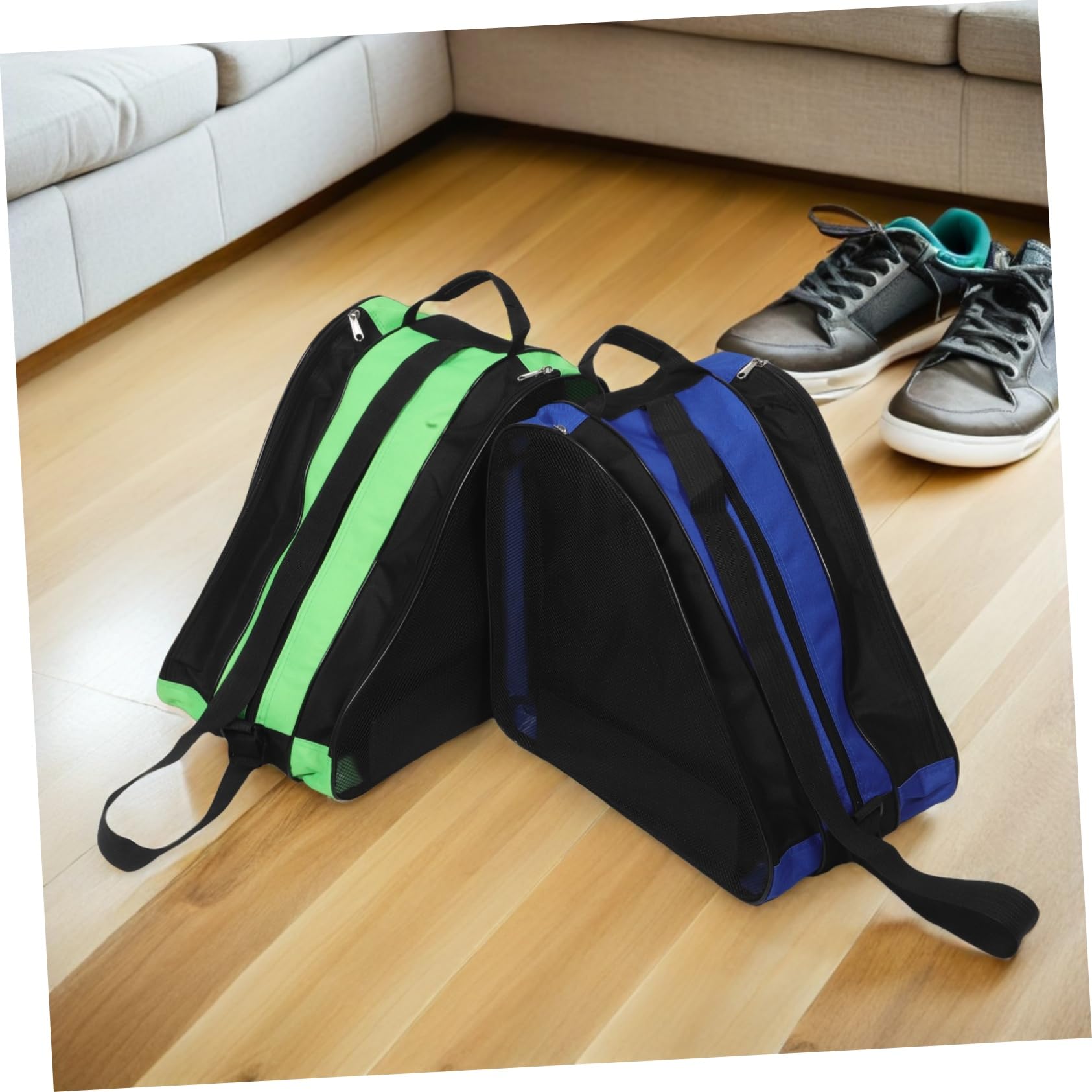 Toyvian Borsa per Pattini a Rotelle 2 Pezzi, Capienza Grande in Oxford | Scomparti Separati e Tracolla Regolabile, per Ragazzi, per Uso Outdoor e Stoccaggio, Mantiene Contenuto Asciutto