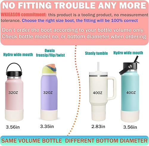 Miniatura 3 de WK IEASON Diomond - Funda protectora de silicona para vaso Stanley de 20 a 40 onzas y compatible con botella de agua Hydro Flask de boca ancha de 12