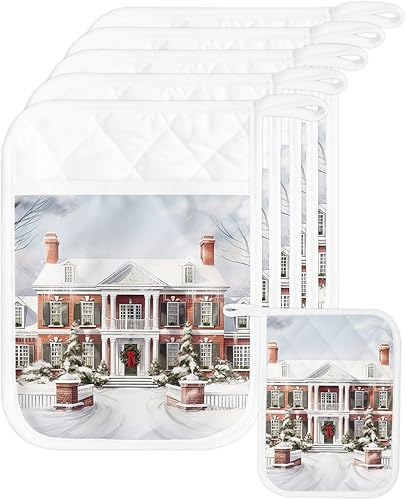 Miniatura 47 de Modern Abstract 2Pcs Pot Holders for Kitchen,Non Slip & Heat Insulation Terry Cloth Potholder Set with Pocket,Thick Hot Pad Oven Mitts Trivet