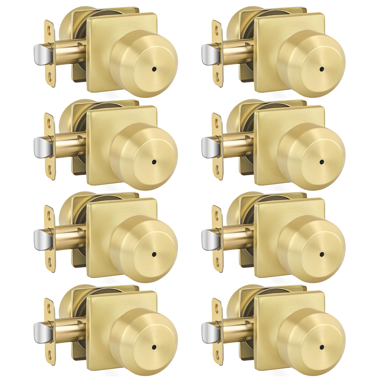 Haidms Matte Black Passage Door Knobs - 6 Pack -10